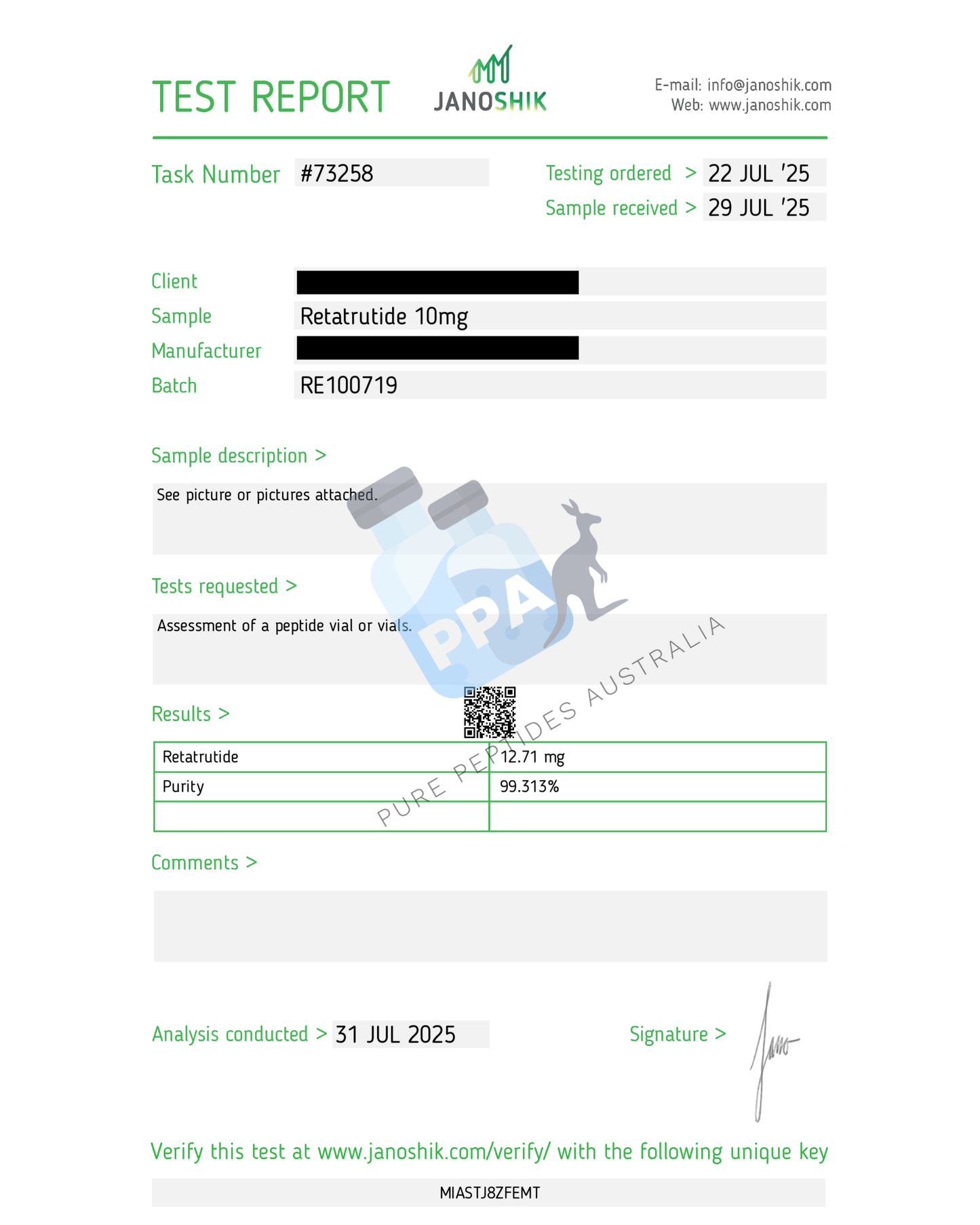 Retatrutide – Research Peptide | Pure Peptides Australia