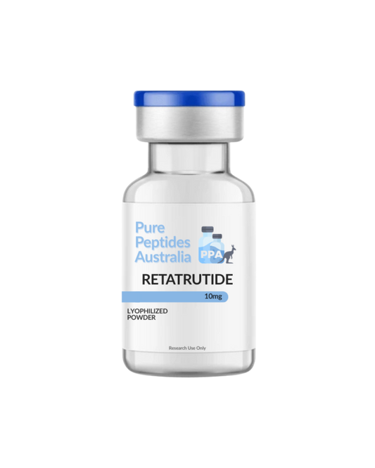 Retatrutide 10mg research peptide vial Australia – Pure Peptides supplier